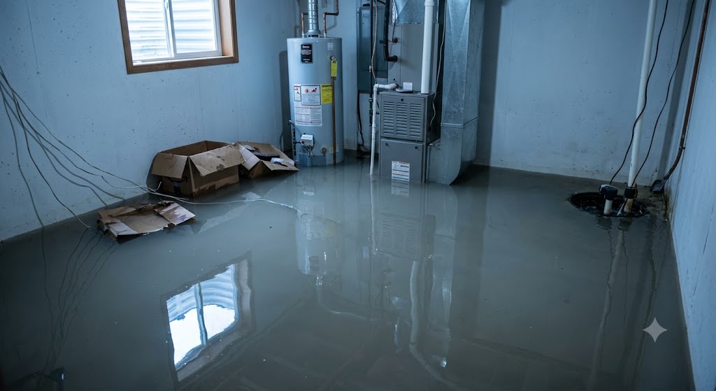 Utility room water damage cleanup for a Daniel Island property